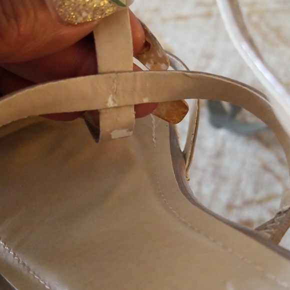 Steve Madden wedge sandals sz 10 beige/Tan - Picture 6 of 7